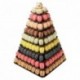 Black macarons pyramid 9 levels