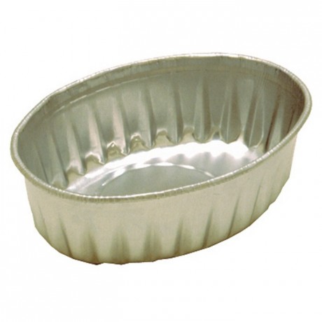 Oval ramekin aluminium mould RO 250 NU R H 40 mm (100 pcs)