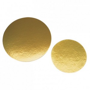 Gold round base Ø 200 mm (100 pcs)