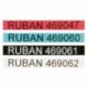 Ribbon for label writer 7 m black background white tape (set of 5)