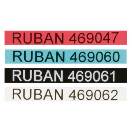 Ribbon for label writer 7 m black background white tape (set of 5)