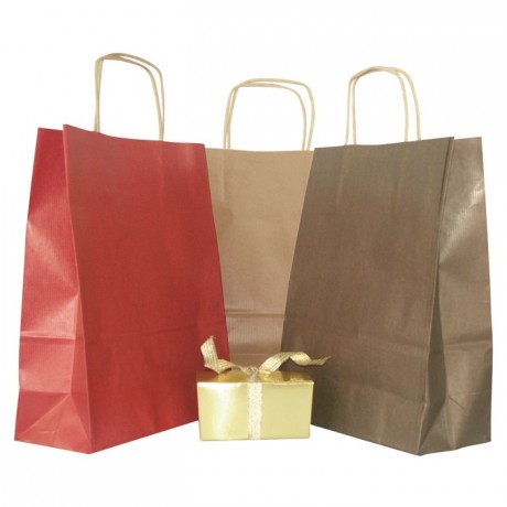 Paper shopping bag chocolate 240 x 300 mm (50 pcs)