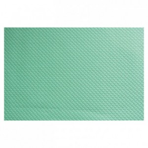 Set de table en papier gaufré vert lumière 400 x 300 mm (lot de 500)