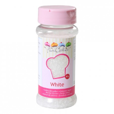 Sucre coloré FunCakes blanc 80 g