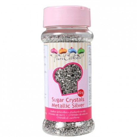 Sucre coloré FunCakes argent 80 g