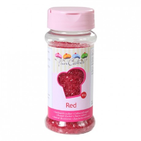 FunCakes Coloured Sugar Red 80g