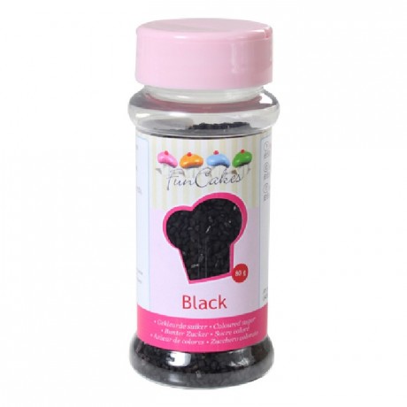 FunCakes Coloured Sugar Black 80g