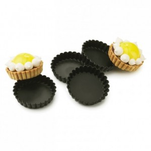 Fluted round tartlet Exoglass Ø 110 mm H 20 mm (12 pcs)