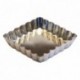 Square fluted tartlet mould tin 100x100 mm (pack of 12)