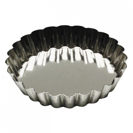 Round fluted tartlet mould tin Ø100 mm (pack of 12)