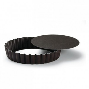 Round fluted tartlet mould loose bottom non-stick Ø120 mm (pack of 12)