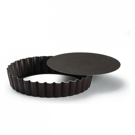 Round fluted tartlet mould loose bottom non-stick Ø140 mm (pack of 3)