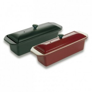 Terrine with lid cast iron black L 320 mm