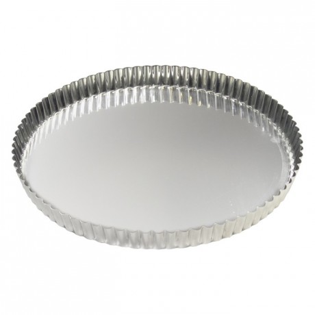 Tourtière ronde cannelée fer blanc Ø320 mm (lot de 3)