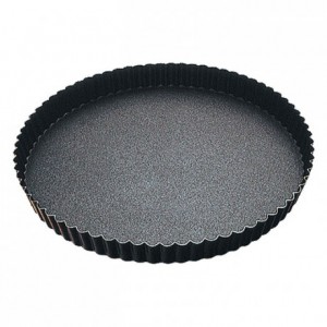 Tourtière ronde cannelée haute anti-adhérent Ø200 mm (lot de 3)