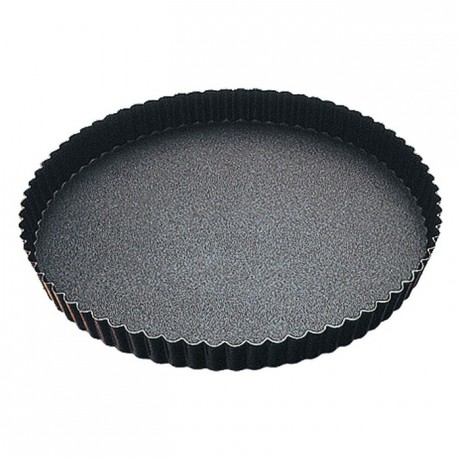 Medium deep round fluted tart mould non-stick Ø200 mm (pack of 3)