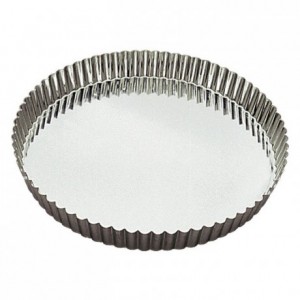 Tourtière ronde cannelée haute fer blanc Ø200 mm (lot de 3)