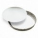 Round fluted tart mould medium deep loose bottom tin Ø260 mm (pack of 3)