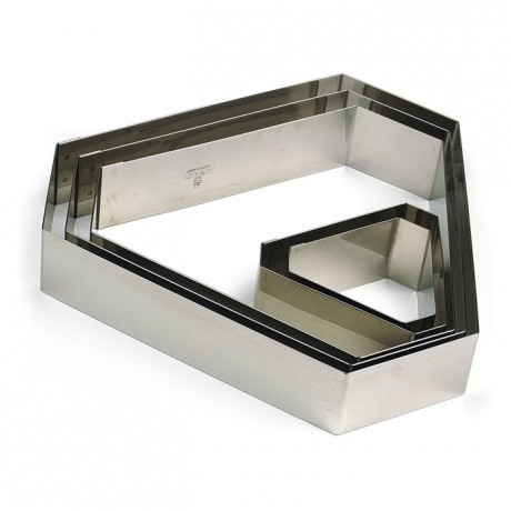 Triangle à facettes inox H45 90x80 mm (lot de 6)