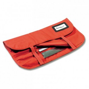 Trousse à couteaux souple rouge (7 couteaux)