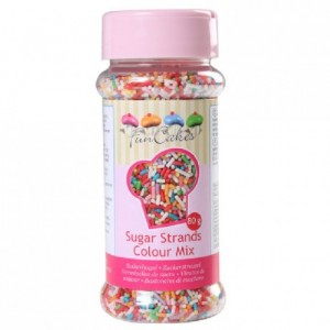 Vermicelles multicolores en sucre FunCakes 80 g