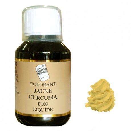 Colorant liquide hydrosoluble jaune curcuma 115 mL