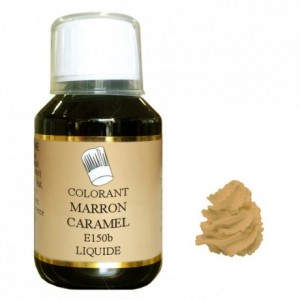 Liquid hydrosoluble colour Brown caramel 115 mL