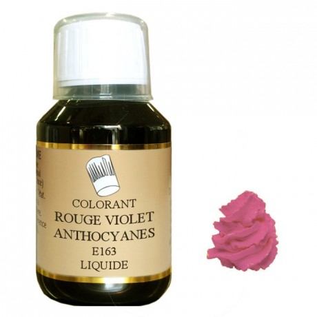 Liquid hydrosoluble colour Red purple anthocyanin 115 mL