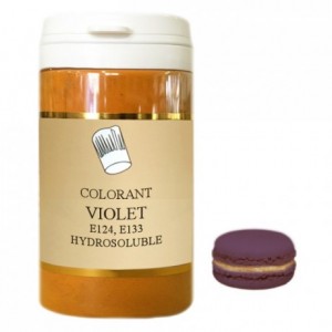 Powder hydrosoluble colour high concentration purple 50 g