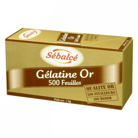 Gélatine Or 500 feuilles 200 Bloom 1 kg