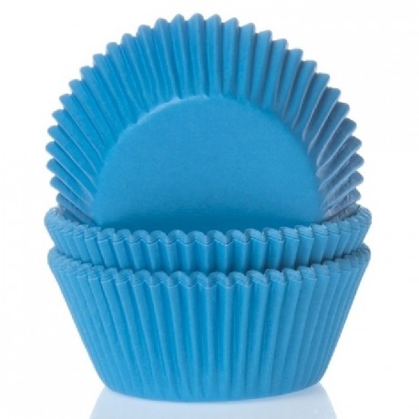 House of Marie Baking cups Cyan blue pk/50