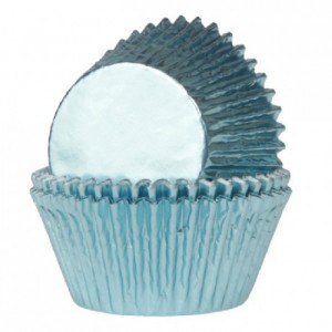 Caissettes House of Marie Foil Baby Blue 24 pièces