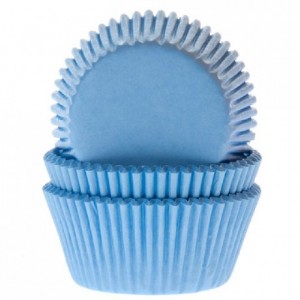 House of Marie Baking Cups Light Blue pk/50