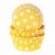 House of Marie Baking cups Polkadot Yellow pk/50