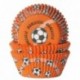 House of Marie Baking cups Soccer Orange pk/50