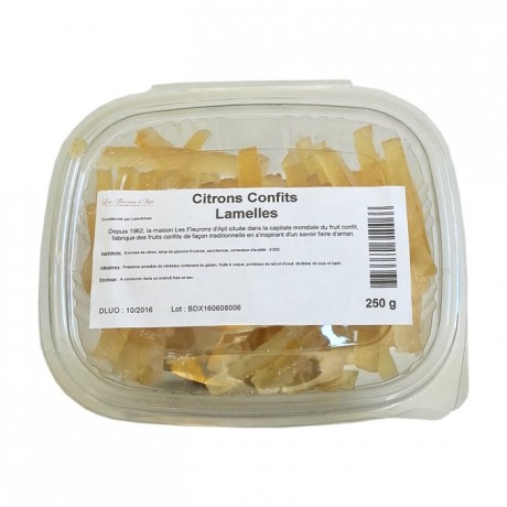 Candied lemon strips 250 g