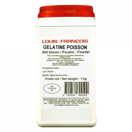 Gélatine de poisson en poudre 200 Bloom 1 kg