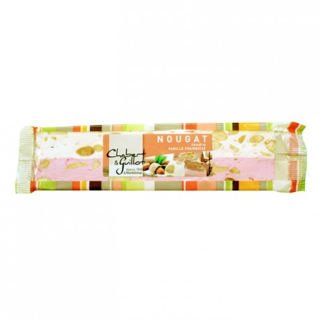 Nougat tendre vanille framboise barre 100 g