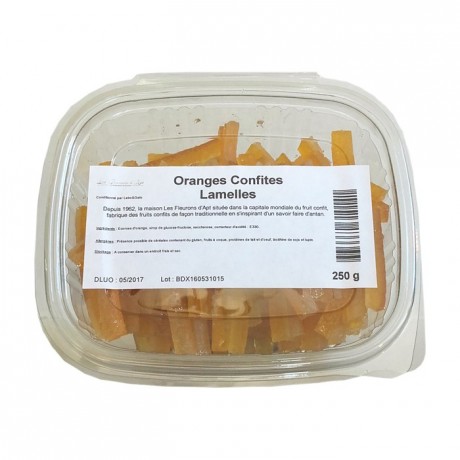 Oranges confites lamelles 250 g