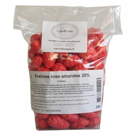 Pralines rose amande 20% entières 330 g