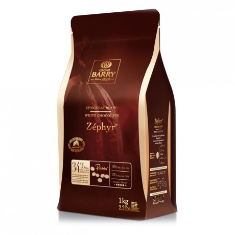 Zéphyr 34% chocolat blanc de couverture pistoles 1 kg