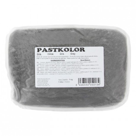 Pâte à sucre PastKolor gris 1 kg