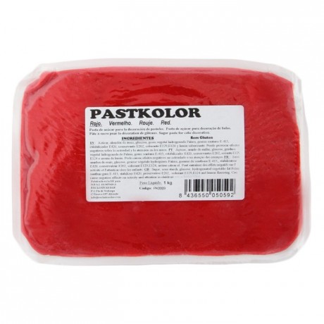 Pâte à sucre PastKolor rouge 1 kg