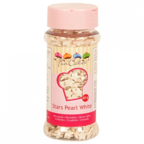 FunCakes Stars Pearl White 60g