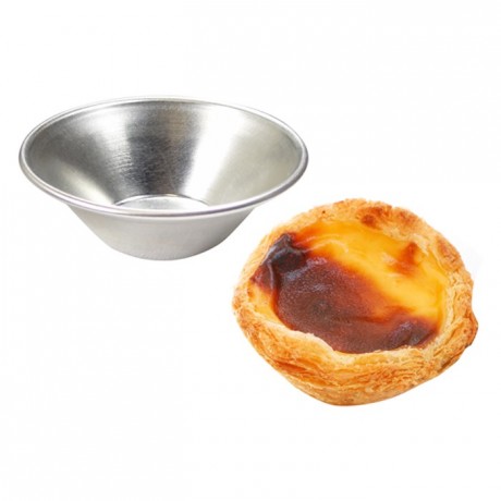 Moule à pastéis de nata fer blanc Ø75 x 20 mm (lot de 24)