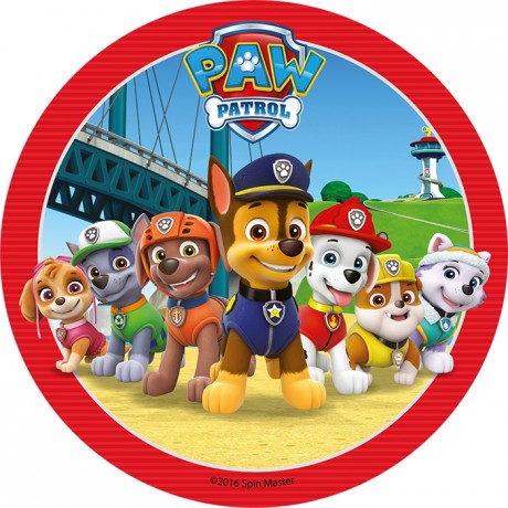 Sugar paste disc Paw Patrol 22 cm