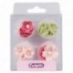 Culpitt Sugar Decorations Flowers & Leaves Pink pk/16