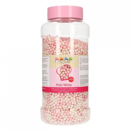 FunCakes Soft Pearls Pink/White 500g