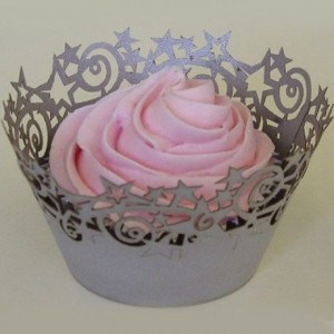 Caissettes à cupcakes PME Wrappers Silver par 12