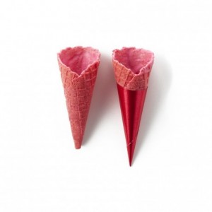 Sweet cone strawberry La Rose Noire Ø25 x 65 mm (140 pcs)